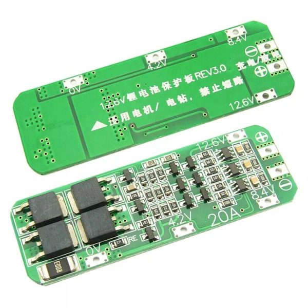 3S 20A 18650 Li-ion Lithium Battery Charger BMS Protection Board For Drill Motor 12.6V Lipo Cell Module 64x 20x3.4MM - Image 2