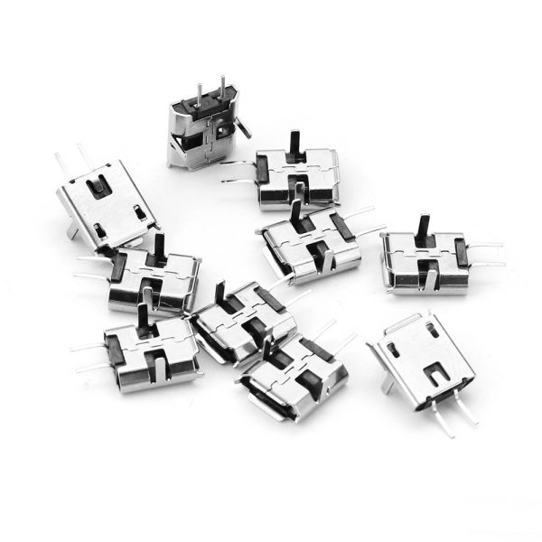 10pcs 2Pin MICRO USB Female Socket Type-B 2 Pin Leads Female DIP Power Socket Connector Micro USB Panel Mount Without Cables For Charging Socket - Image 2