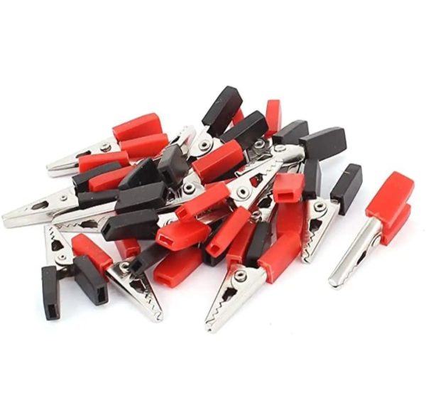 10pcs- Crocodile clips Alligator clips for Electronics work Red and Black - Image 5