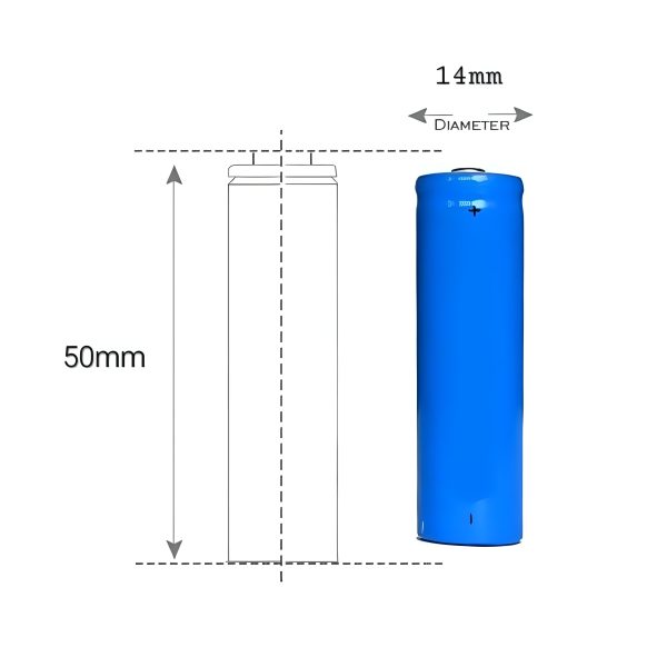 AA BATTERY LI-ION RECHARGEABLE ULTRA FIRE LC14500 1200MAH 3.7V - Image 2