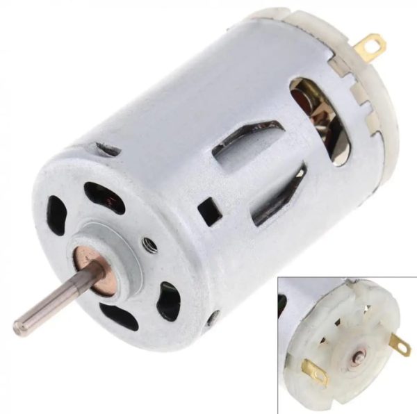 DC 385 Motor voltage(9v to 12v) Diameter 2.7cm and height 5.3cm(including shaft 1.3cm) - Image 2