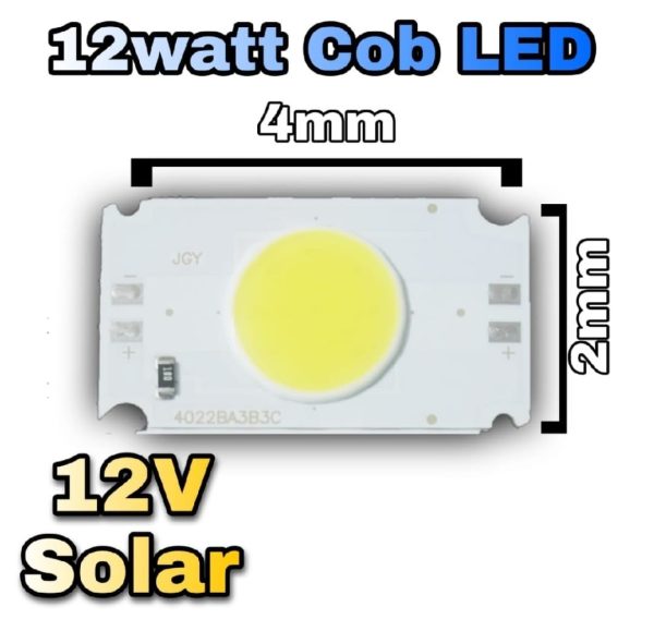 12v 12w Solar Cob DC led plate high brightness Furniture & Decor Backup Lighting Light Bulbs (1piece) - Image 2