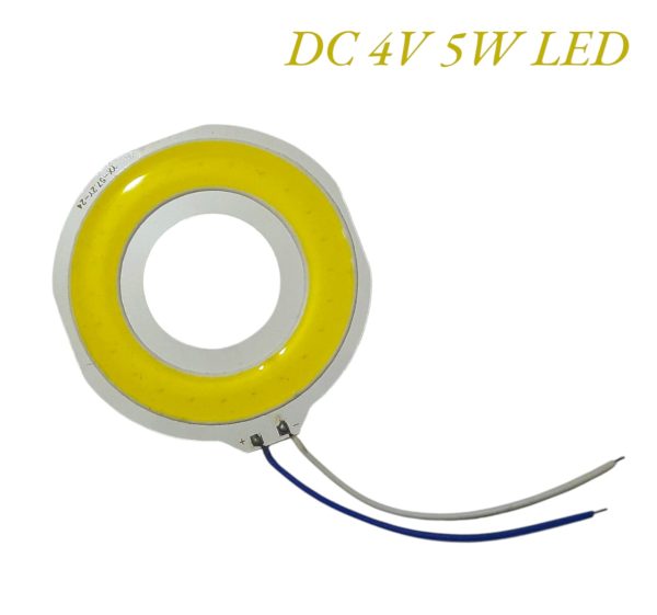 ROUND YX-57.2Y-24 WHITE Color 5W 4V Size 60mm COB SMD LED Light Chip White COB LED Light 4V COB LED Light 5W COB Light COB LED Chip 4V COB LED Chip 5W Light Bulbs